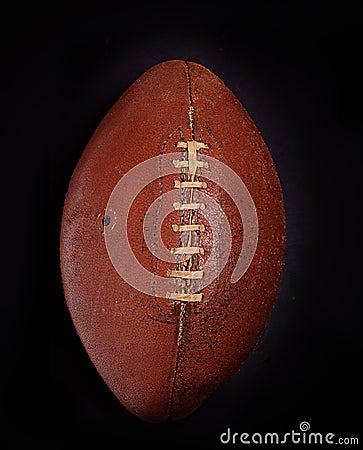 Antique retro leather football Stock Photo