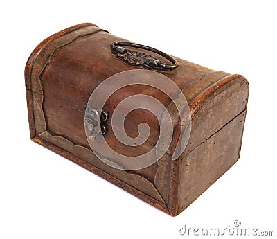 Antique rustic wooden box Stock Photo