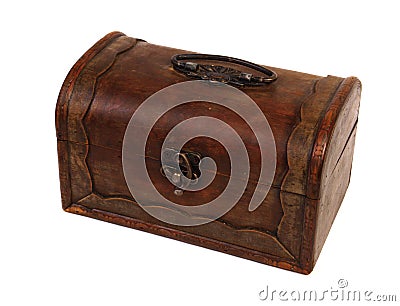 Antique rustic wooden box Stock Photo