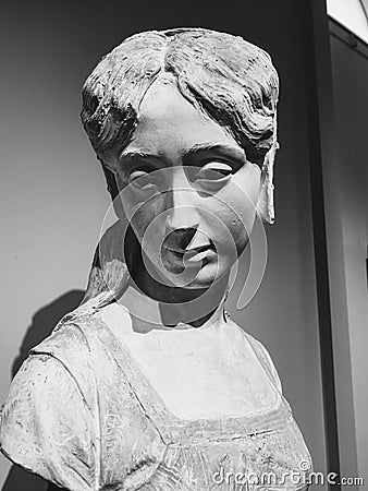 Antique sculpture of a woman in the Museum of Burgundy, Dijon, art history Editorial Stock Photo
