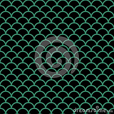 Antique seamless background Asian Chinese scale curve round cross frame Vector Illustration