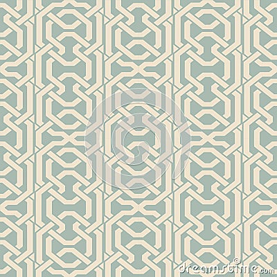 Antique seamless background Polygon Geometry Cross Frame Chain L Vector Illustration