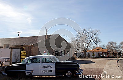 Antique Seligman, Arizona Police Care Editorial Stock Photo