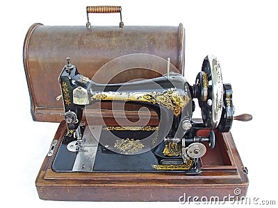 Antique sewing machine Stock Photo