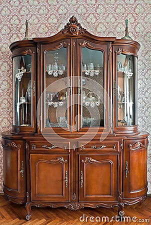 Antique showcase Stock Photo