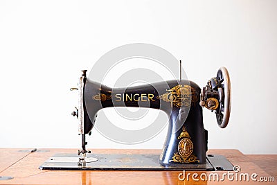 Antique Singer sewing machine Editorial Stock Photo