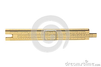 Antique slide rule Stock Photo