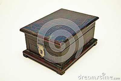 Antique Small dark brown Box Stock Photo