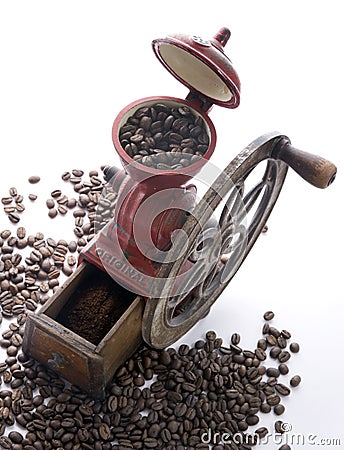 Antique Spanish Coffee Grinder Stock Photo