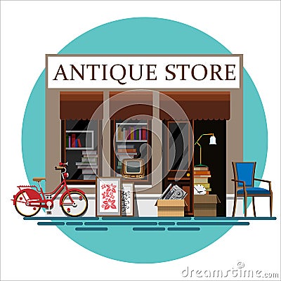 Antique store Vector Illustration
