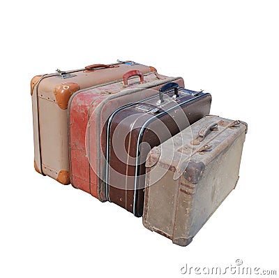Antique Suitcases Stock Photo