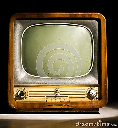 Antique television Stock Photo