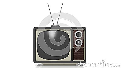 Antique TV set Stock Photo