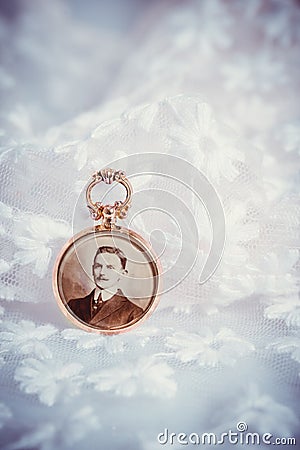 Antique Victorian Locket Editorial Stock Photo