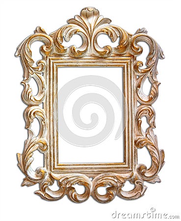 Antique victorian style frame. isolated on white Stock Photo