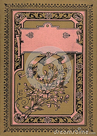 Antique Vintage Diary Journal Book Cover Stock Photo