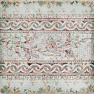 Antique Vintage paisley indian background Stock Photo