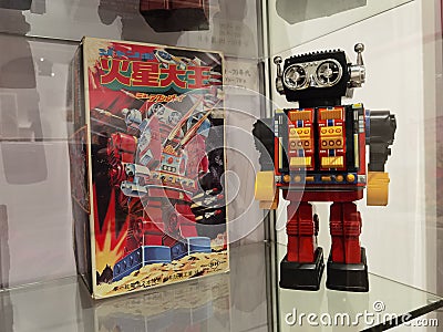 Antique Vintage Robot Toy Japanese Retro Robots Toys Ebay Collectible Childhood Memories Gallery Museum Exhibition Etsy Auction Editorial Stock Photo