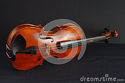 Beautiful antique violin restored Stock Photo