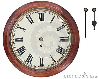 Antique Wall Clock Stock Photo