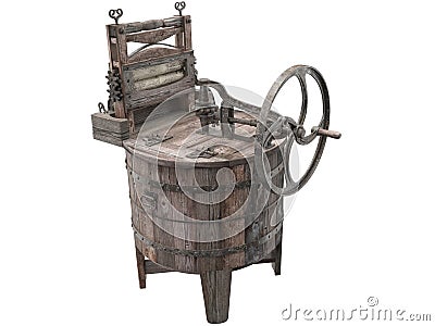 Antique Washing Machines Stock Photo