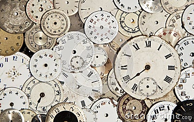 Antique Watch Faces Stock Photo