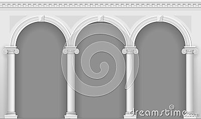 Antique white arcade Vector Illustration