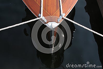 Antique wooden boat detail Stock Photo