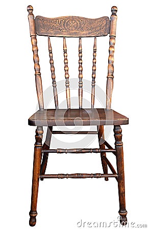 Antique Wooden Chair Stock Photo