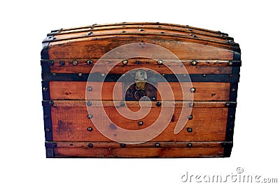 Antique wooden chest Stock Photo