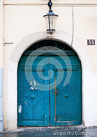 Antique wooden door Editorial Stock Photo