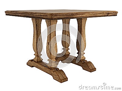 Antique wooden table Stock Photo