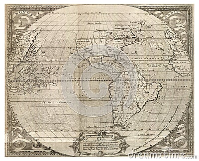 Antique world map Stock Photo