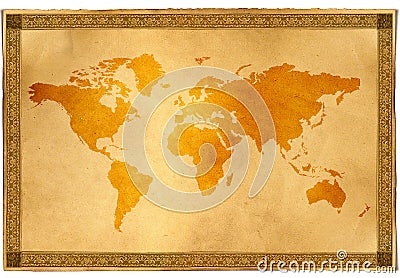 Antique world map Stock Photo