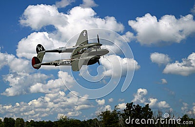 WWII 1944 P38 Stock Photo