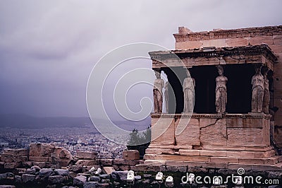Meeting with antiquity, Athens, Greece Stock Photo