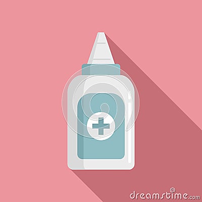 Antiseptic hand drop icon, flat style Vector Illustration