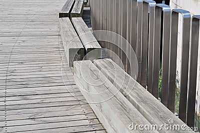 Antiseptic timber floor Stock Photo