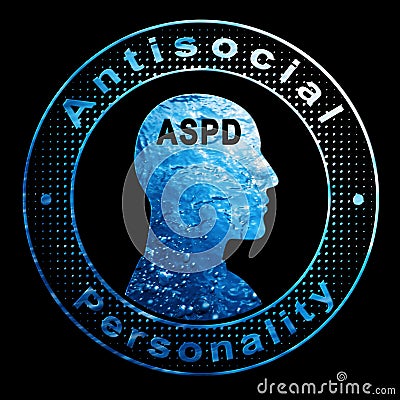 Antisocial personality disorder, ASPD, Psychology Concept Stock Photo