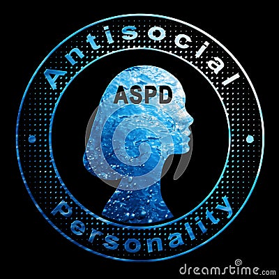 Antisocial personality disorder, ASPD, Woman Psychology Concept Stock Photo