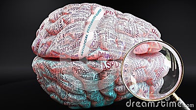 Antisocial personality disorder in human brain Stock Photo
