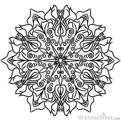 Antistress mandala Vector Illustration