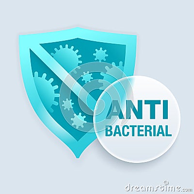 Antiviral antibacterial formula glass icon Vector Illustration