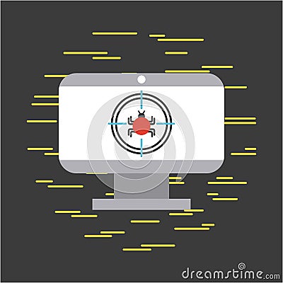 Antivirus computer program Vector Illustration