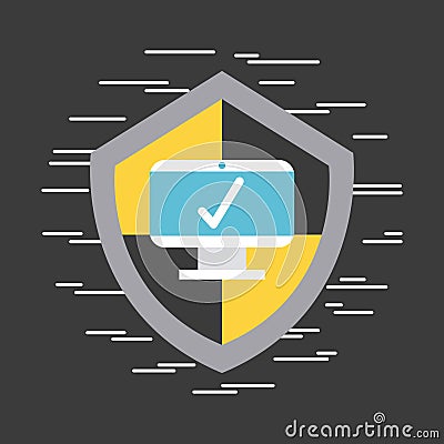 Antivirus computer program Vector Illustration