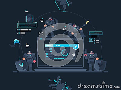 Antivirus computer security Vector Illustration