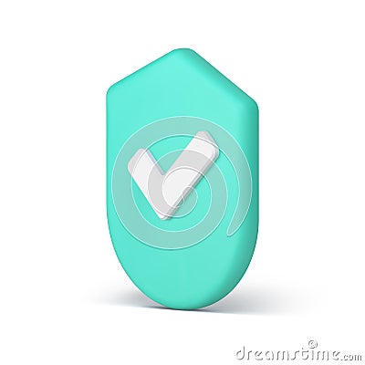 Antivirus personal data cyberspace technology success protection guarantee 3d icon realistic vector Vector Illustration