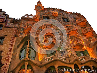 Antoni Gaudi Batllo house Editorial Stock Photo