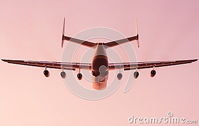 Antonov An-225 Mriya aircraft after take off from the Gostomel airport Editorial Stock Photo