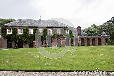 Antony House Colonnade Win in the Cornwall village of Antony Editorial Stock Photo